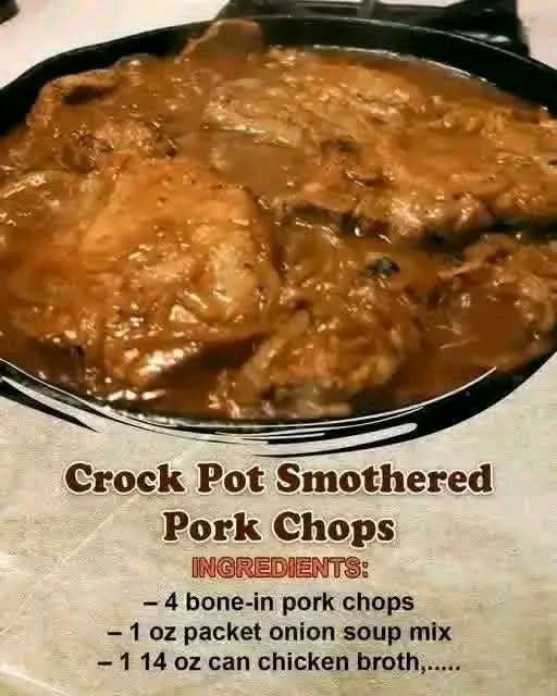 Crock Pot Smothered Pork Chops