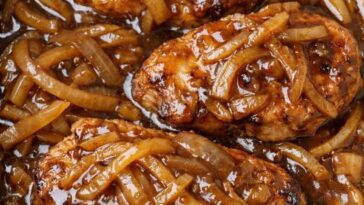 French Onion Pork Chops 4-Ingredients In Slow Cooker