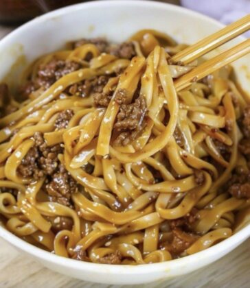 Mongolian Ground Beef Noodles