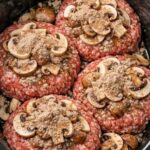 Mushrooms-Gravy Crockpot Hamburger Steaks