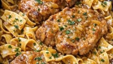 Onion Pork Noodles Amish