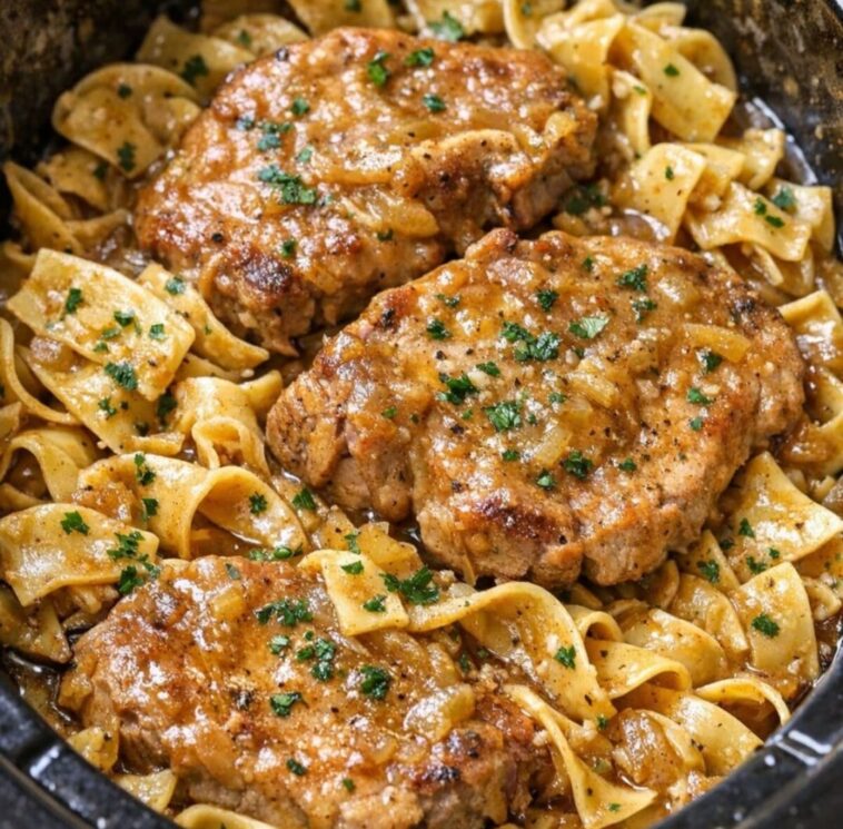 Onion Pork Noodles Amish