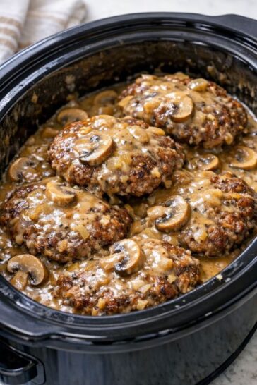 Poor Man Steak in the Slow Cooker 5-Ingredient