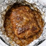 Pork Roast Onion Soup In Slow Cooker with 4 Ingredients