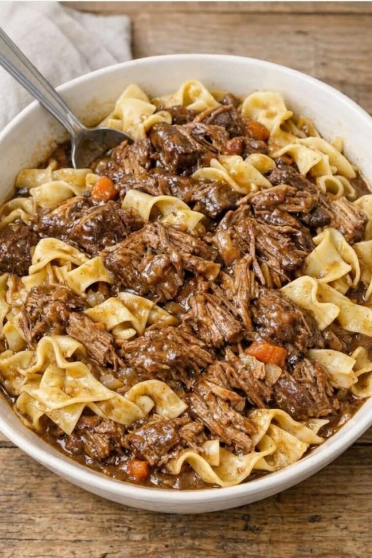 Pot Roast and Noodle Casserole