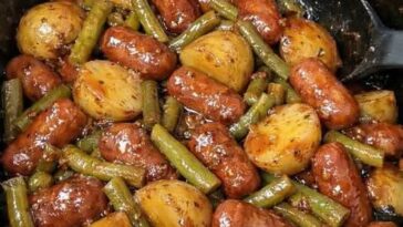 Potatoes and Green Beans, Crockpot Lil Smokies