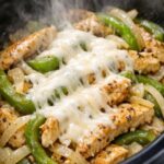 chicken Philly sandwich In Slow Cooker 5 Ingredients