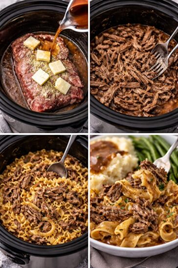Ranch Roast Beef and Egg Noodles Crockpot