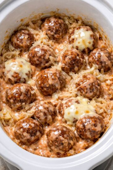 Reuben Meatballs In Slow Cooker
