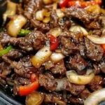 Onions and hot Chinese Pepper Steak