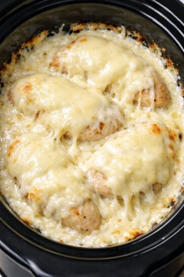 Creamy Swiss Chicken In Slow Cooker