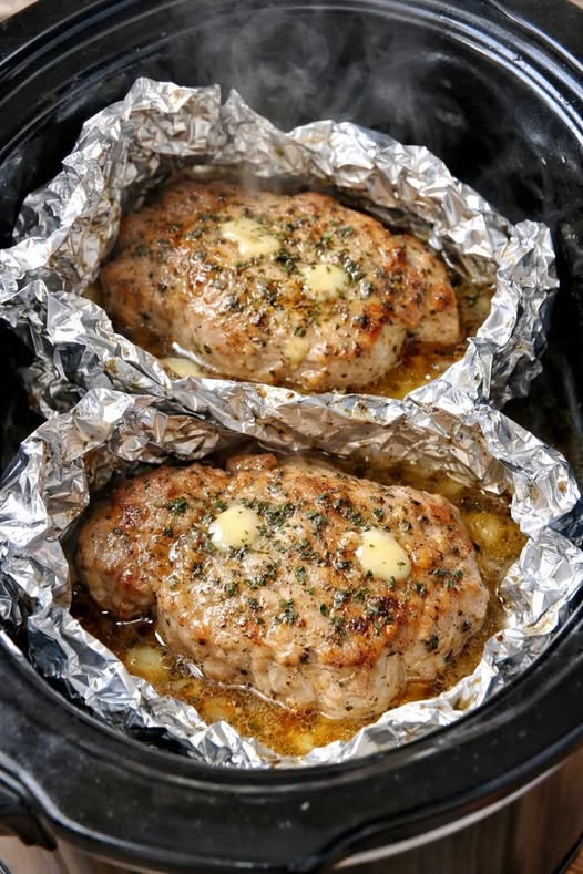 Ranch Pork Chops in Slow Cooker 4 Ingredients 