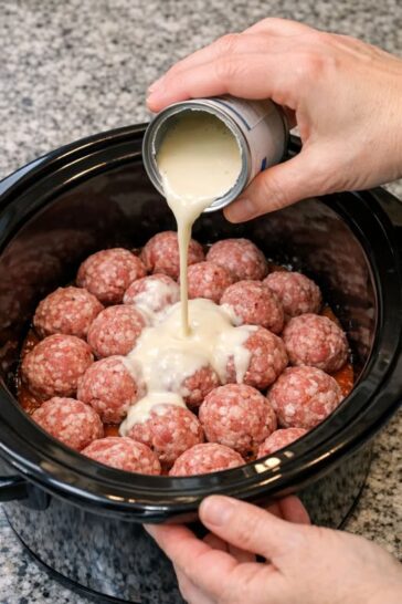 Slow Cooker Amish Milk Meatballs