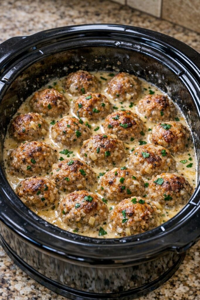 Slow Cooker Amish Milk Meatballs