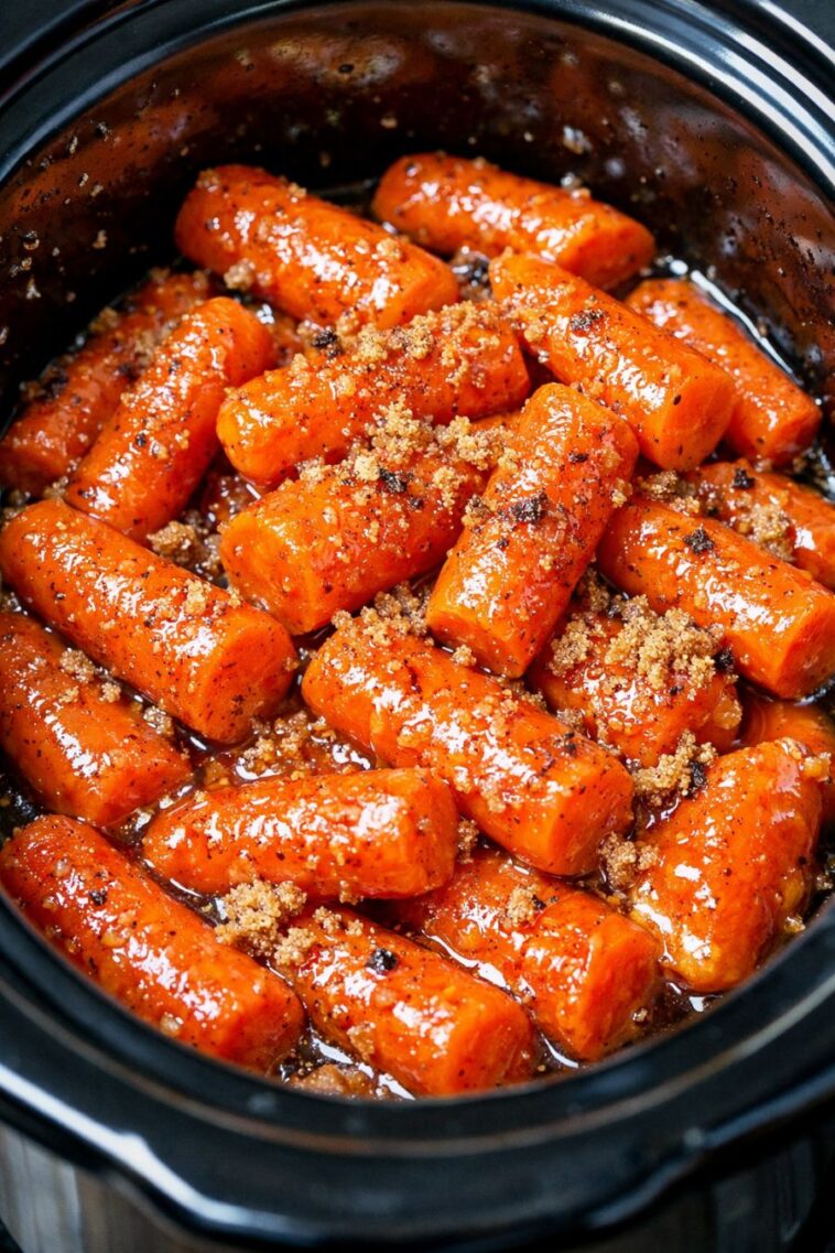 Slow Cooker Candied Carrots 4 Ing
