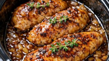 Caramelized Apple Cider Slow Cooker Chicken