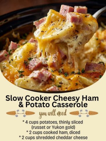 Slow Cooker Cheesy Ham and Potato Casserole