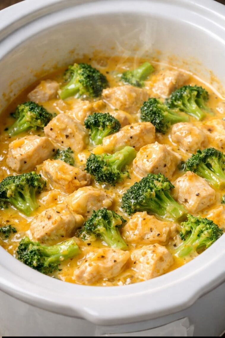 Slow Cooker Creamy Broccoli Chicken
