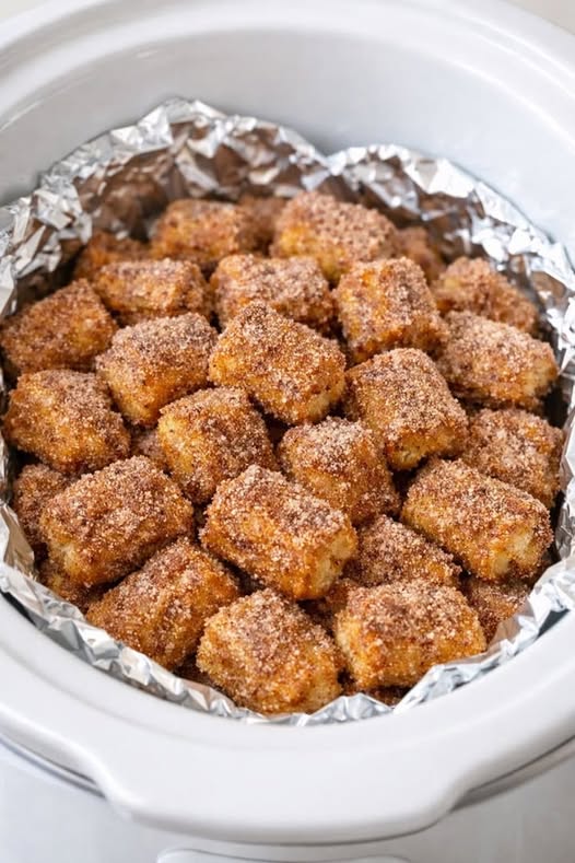 Slow Cooker Churro Bites in Foil