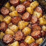 Slow Cooker Garlic Butter Sausage and Potatoes is a simple and flavorful one-pot meal that combines smoky sausage, tender potatoes, and rich garlic butter for maximum comfort