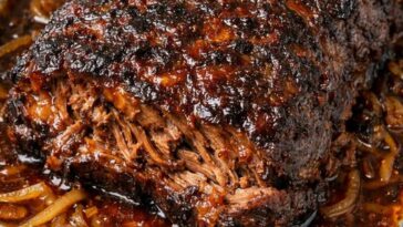 Slow Cooker Poor Man Brisket 4-Ingredient