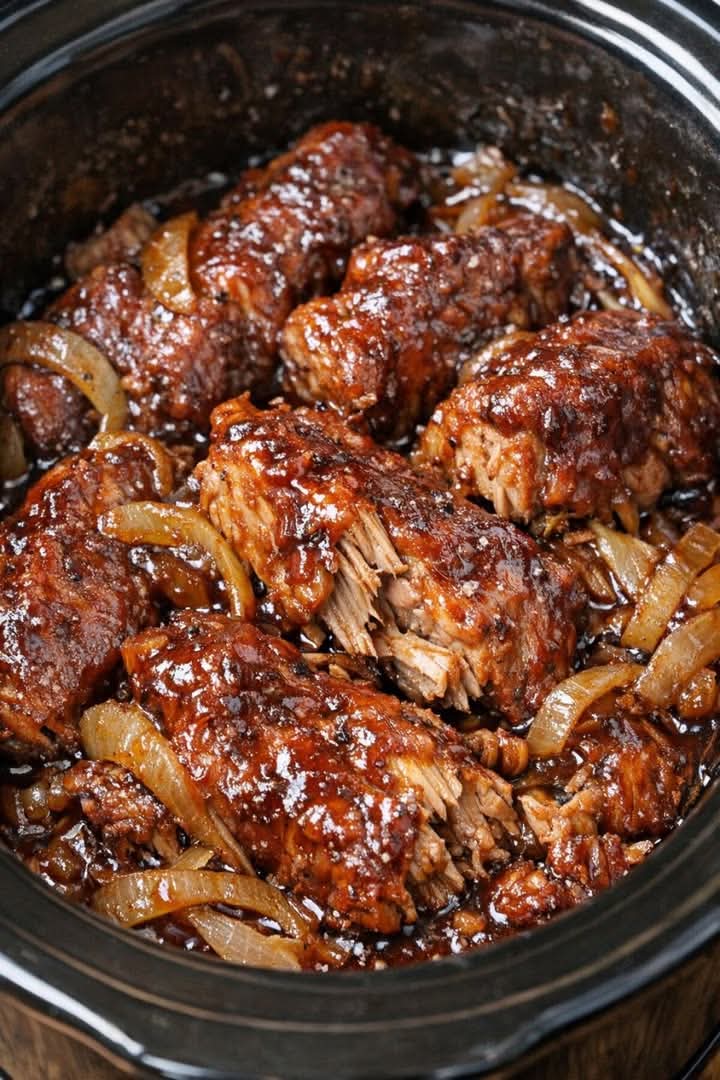 Slow Cooker Poor Man Ribs 4 Ing