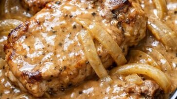 Slow Cooker Pork Chops & Gravy