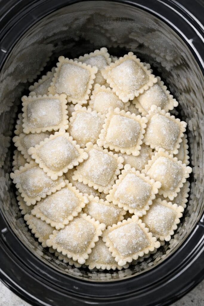 Slow Cooker Ravioli Bake