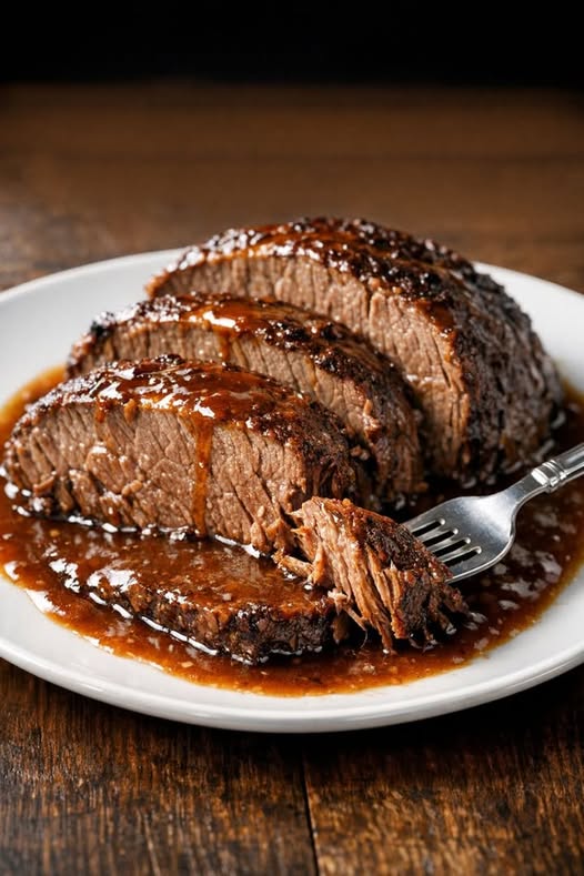 Slow Cooker Smothered Beef (with Sirloin Tip Roast)