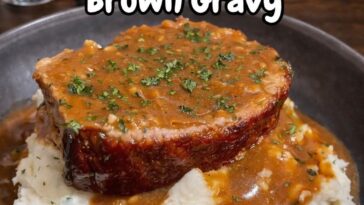 Southern Meatloaf with Brown Gravy