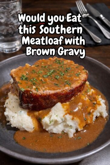 Southern Meatloaf with Brown Gravy