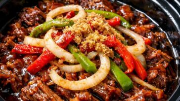 Sweet and Savory Barbeque Beef Slow Cooker 6-Ingredient