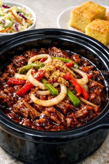 Sweet and Savory Barbeque Beef Slow Cooker 6-Ingredient