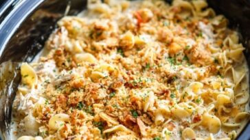 Tuna Noodle Casserole Slow Cooker with 5 Ingredients