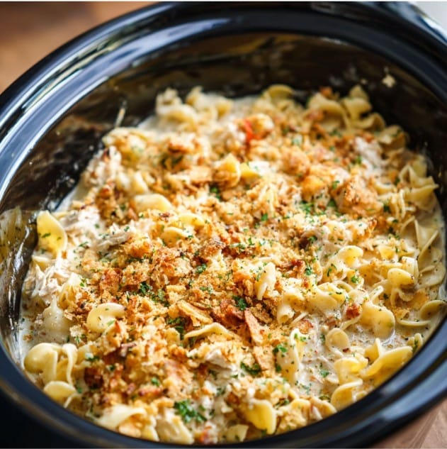 Tuna Noodle Casserole Slow Cooker with 5 Ingredients