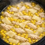 Amish Chicken Corn soup In Slow Cooker