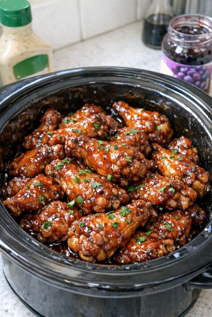 1970s Party Wings 4-Ingredient In Slow Cooker