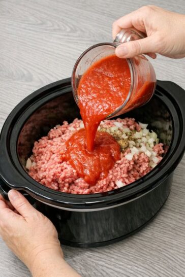 Amish Hamburger Soup Slow Cooker