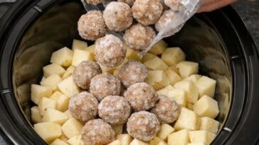 Amish Meatball Stew Slow Cooker