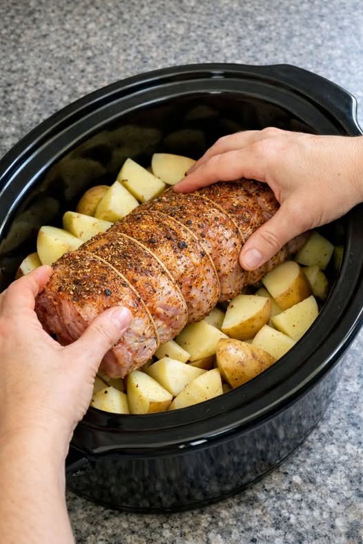 Amish Pork Loin & Potatoes Slow Cooker