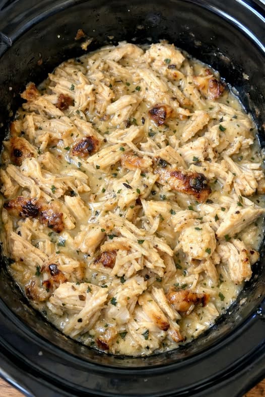 Amish Wedding Chicken-Slow Cooker 4-Ingredient