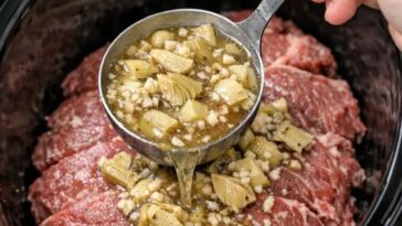 Artichoke Lemon Beef In Slow Cooker
