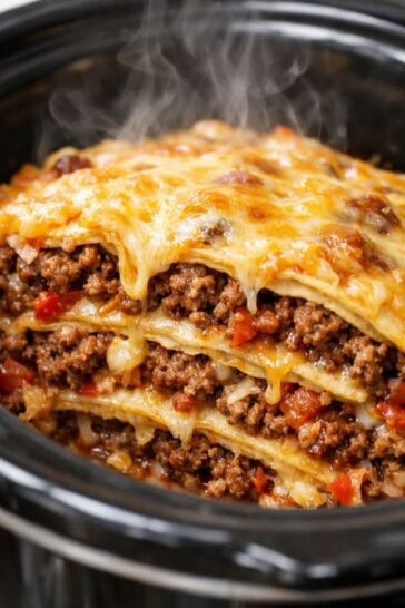Beef Enchilada Casserole Slow Cooker  4-Ingredient