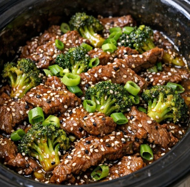 Beef and Broccoli Slow Cooker