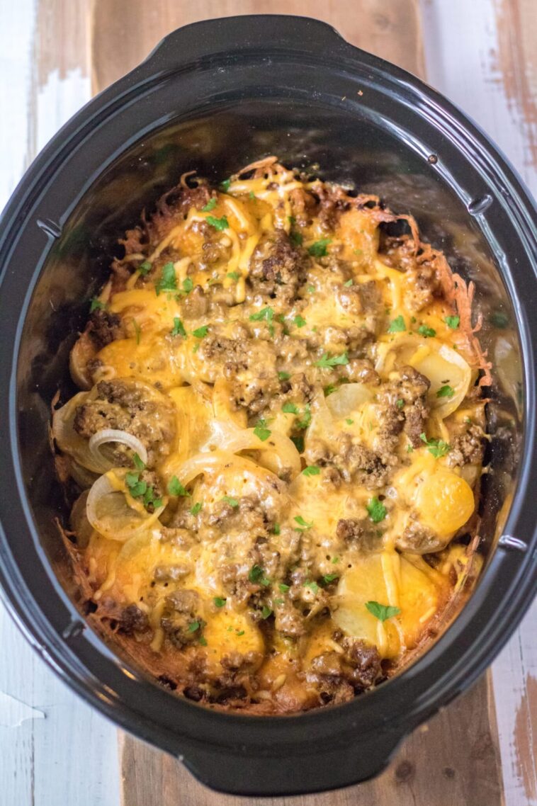 Beef and Potato Au Gratin Slow Cooker
