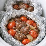 Beef and Tomato Packets in the Slow Cooker