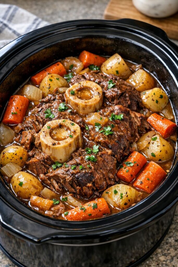 Beef with Marrow Bones Slow Cooker 5-Ingredient