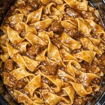 Brown Gravy Noodles Slow Cooker 3-Ingredient
