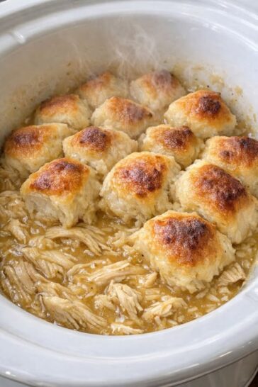 Chicken and Biscuits Slow Cooker 3-Ingredient
