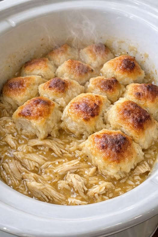 Chicken and Biscuits Slow Cooker 3-Ingredient